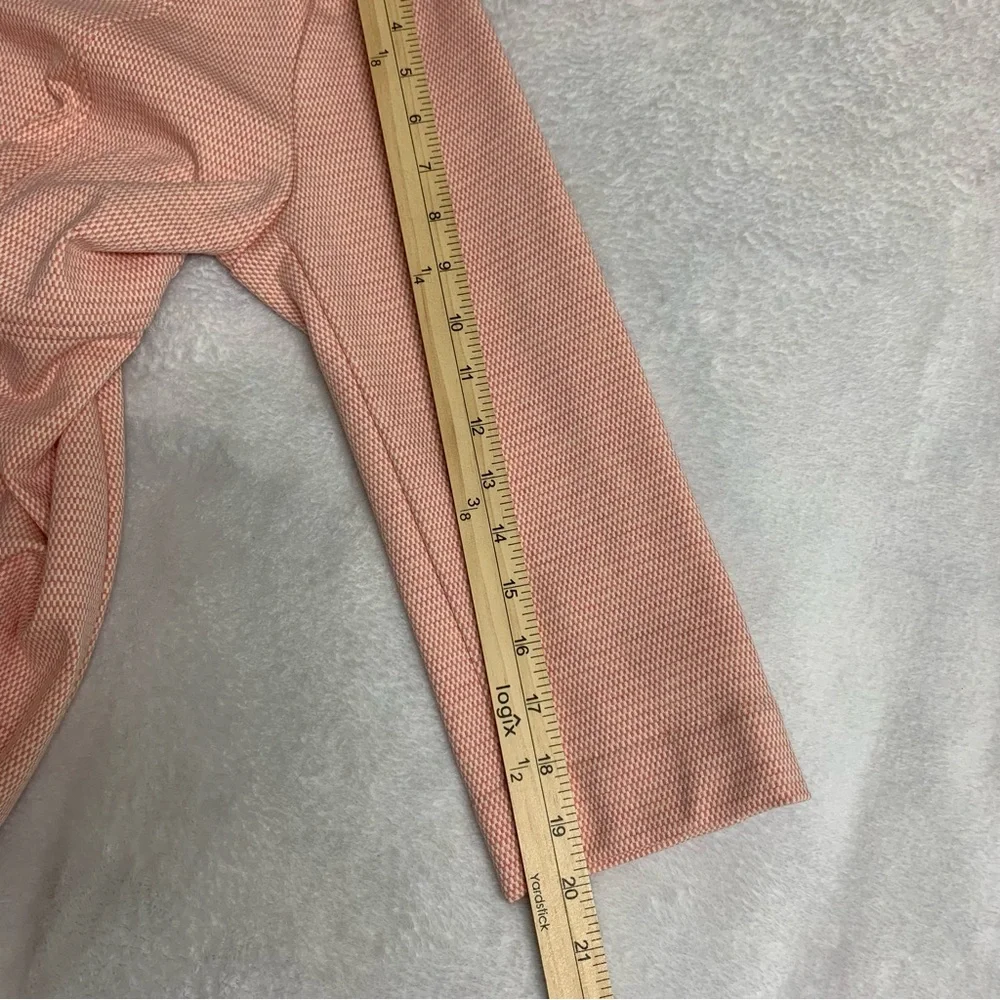 CAbi Take 5 Long Topper Jacket Coat Pink Tweed Button Front Sz M Career Stretch - Picture 15 of 15